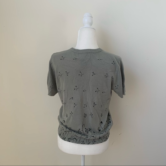 Sag Harbor Floral Nature Print Knit Tee Shirt - Picture 4 of 5